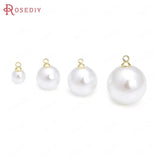 20PCS Plastic Pearls Round Ball Beads Charms Pendants Buttons