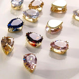 Hand Stitch Crystal Zircon Claw Drill Golden Claw Alloy