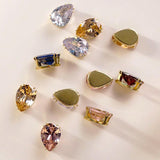 Hand Stitch Crystal Zircon Claw Drill Golden Claw Alloy
