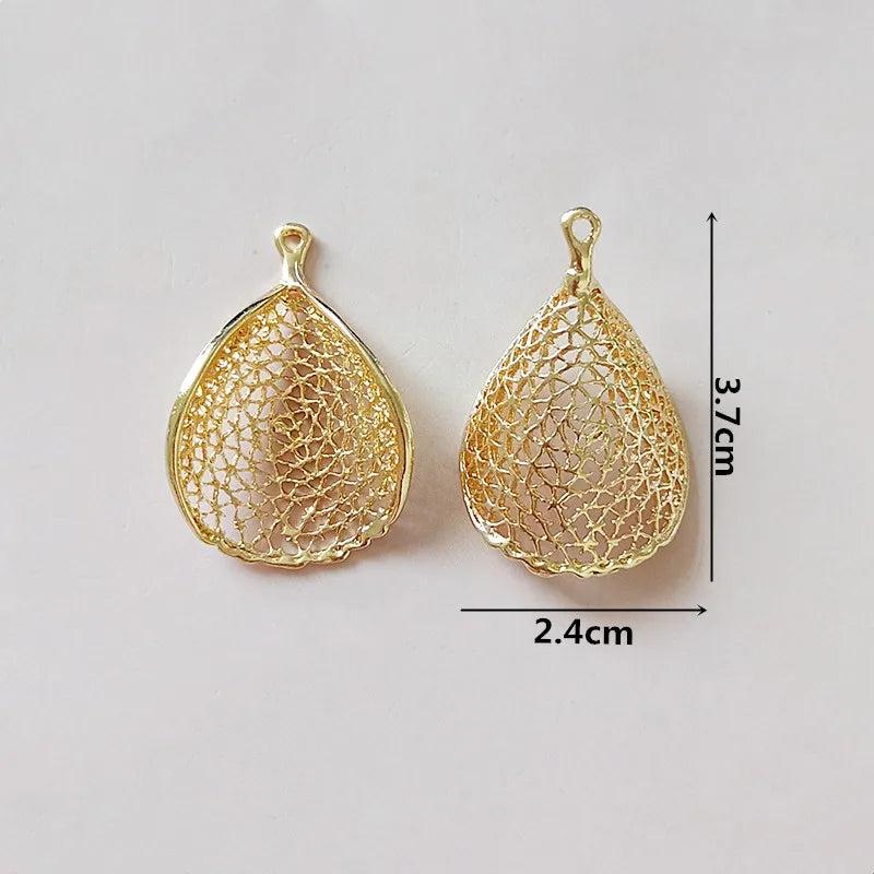 10 PCS Leaf Pendant Charms for Jewelry Making
