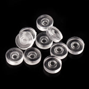 100pcs Silicone Heart Hamburger Earring Backs