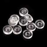 100pcs Silicone Heart Hamburger Earring Backs