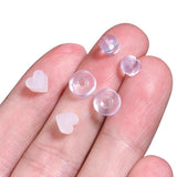 100pcs Silicone Heart Hamburger Earring Backs