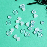 100pcs Silicone Heart Hamburger Earring Backs