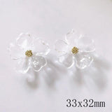 10 PCS Acrylic Flowers Hairpin Earrings DIY Jewelry Materials