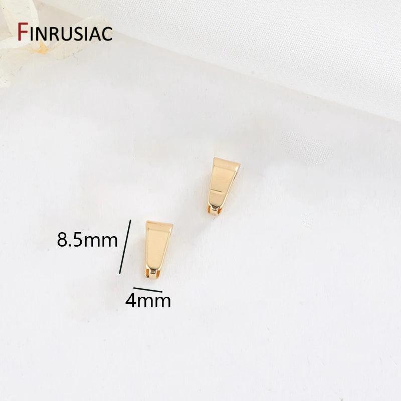 14K Plated Pinch Pendant Bails for Jewellery Making