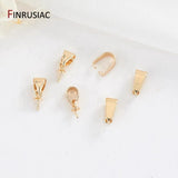 14K Plated Pinch Pendant Bails for Jewellery Making