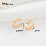 14K Plated Pinch Pendant Bails for Jewellery Making