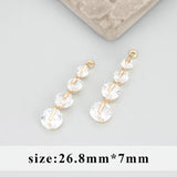 18K Rhodium Plated Zircon Pendants, 2pcs/Lot