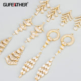 18K Rhodium Plated Zircon Pendants, 2pcs/Lot