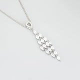 18K Rhodium Plated Zircon Pendants, 2pcs/Lot