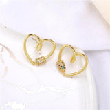 DIY Heart Clasp CZ Lock Hook Spiral Clasps Jewelry Making