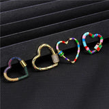 DIY Heart Clasp CZ Lock Hook Spiral Clasps Jewelry Making