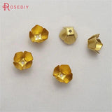 200PCS 8MM Brass Flower Beads Caps Diy Jewelry Findings