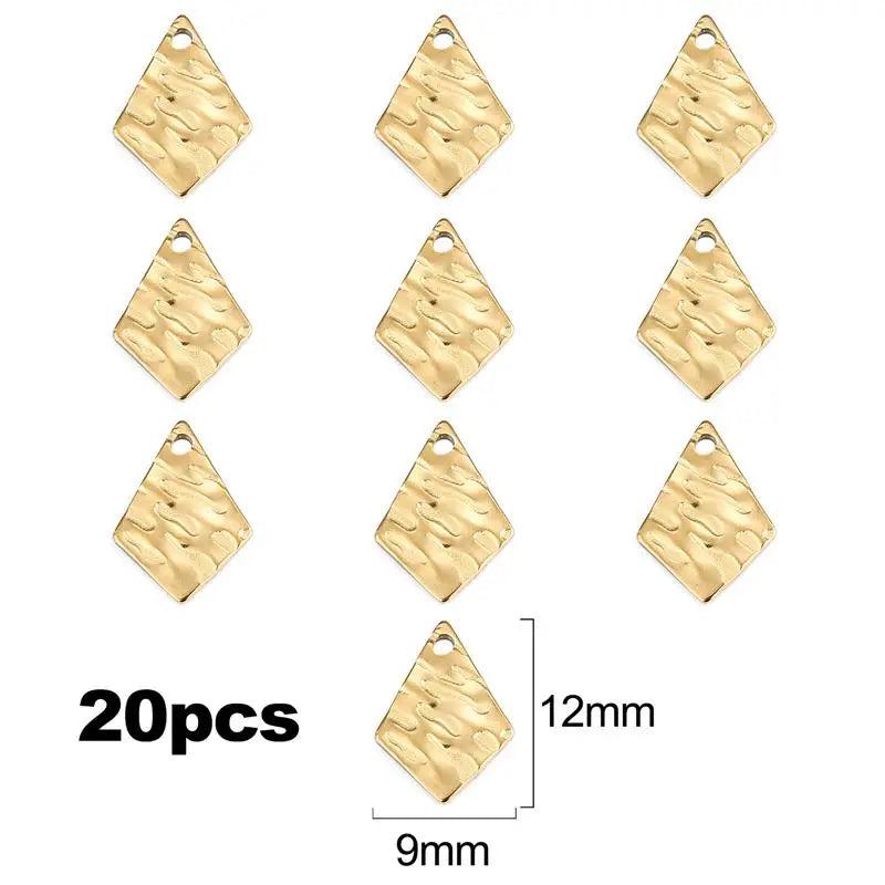 20pcs Stainless Steel Love Embossing Charms Pendant Jewelry Making