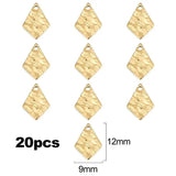 20pcs Stainless Steel Love Embossing Charms Pendant Jewelry Making