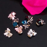 10Pcs Cube Center Bow Pendant/Diamond Alloy Jewelry Accessories