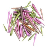 200pcs Retro Metal Acrylic Spike Earring Findings 2.2cm/3.5cm/5.3cm