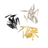 200pcs Retro Metal Acrylic Spike Earring Findings 2.2cm/3.5cm/5.3cm