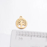 20pcs Stainless Steel Tree of Life Charm DIY Jewelry Makings