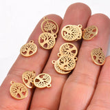 20pcs Stainless Steel Tree of Life Charm DIY Jewelry Makings