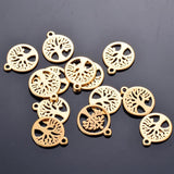20pcs Stainless Steel Tree of Life Charm DIY Jewelry Makings