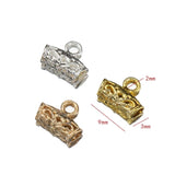 50pcs Tube Beads Spacer Pendants Silver Bail Clasp Hooks Jewelry Making DIY