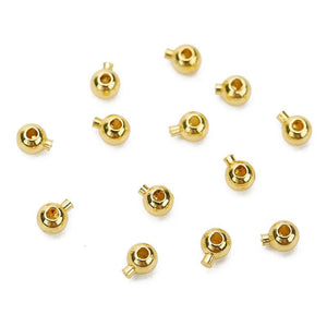 10pcs Copper Crimp End Beads 3mm Spacer Stopper for DIY Jewelry Making