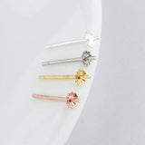 10pcs S925 Sterling Silver Pearl Empty Holder 3mm 4mm Ear Blank Base DIY Jewelry