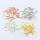 10pcs S925 Sterling Silver Pearl Empty Holder 3mm 4mm Ear Blank Base DIY Jewelry