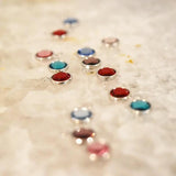Birthstone Charm Crystal & Copper Materials 12 Colors January to December