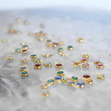 Birthstone Charm Crystal & Copper Materials 12 Colors January to December