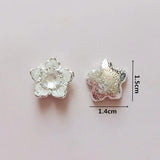 20 PCS Flowers Tray KC Gold/Silver Charm DIY Jewelry Making
