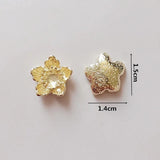 20 PCS Flowers Tray KC Gold/Silver Charm DIY Jewelry Making