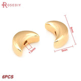 24K Brass Moon Rainbow Spacer Pigeon Star Cylinder Oval Beads