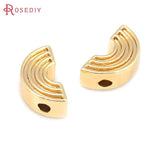24K Brass Moon Rainbow Spacer Pigeon Star Cylinder Oval Beads