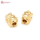 24K Brass Moon Rainbow Spacer Pigeon Star Cylinder Oval Beads