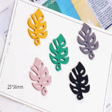 Korea Alloy Hollow Leaves Fresh Flowers Earrings Pendant