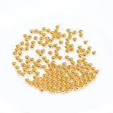 18K Real Plated Round Ball Spacer Beads for Jewelry Making DIY Brass Accessories