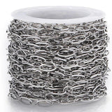 1m 4mm Stainless Steel Chain Necklace Link Oval Chain for Jewelry Making DIY