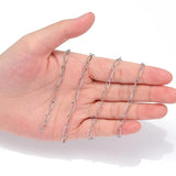 1m 4mm Stainless Steel Chain Necklace Link Oval Chain for Jewelry Making DIY