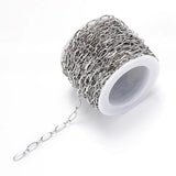 1m 4mm Stainless Steel Chain Necklace Link Oval Chain for Jewelry Making DIY
