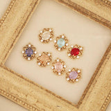 17x20MM Oval Rhinestone Charms Glass Accessories Earring Findings
