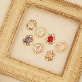 17x20MM Oval Rhinestone Charms Glass Accessories Earring Findings