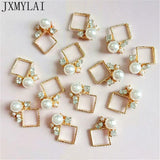 10 PCS Metal Alloy KC Crystal Rhinestone Pearl Earrings DIY Jewelry Making