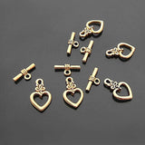 20Sets Antique Zinc Alloy Heart Toggle Clasps for Bracelets DIY Jewelry