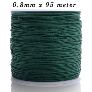 0.8mm 45/95m Gradient Nylon Cord Jewelry Tassel DIY Braided Knot Thread Rope