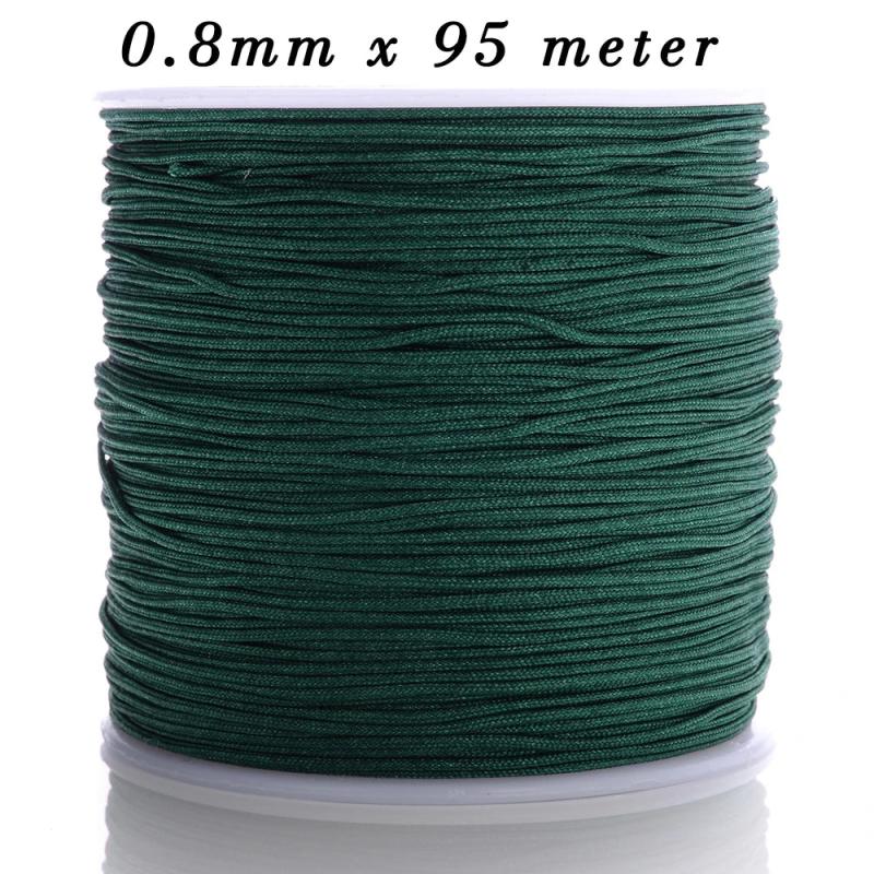 0.8mm 45/95m Gradient Nylon Cord Jewelry Tassel DIY Braided Knot Thread Rope