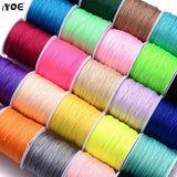0.8mm 45/95m Gradient Nylon Cord Jewelry Tassel DIY Braided Knot Thread Rope