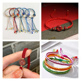 0.8mm 45/95m Gradient Nylon Cord Jewelry Tassel DIY Braided Knot Thread Rope